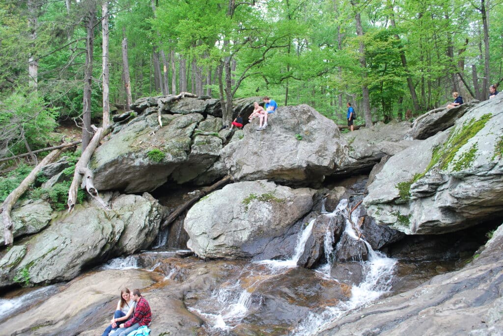 waterfall in Cunningham Falls State Park frederick maryland