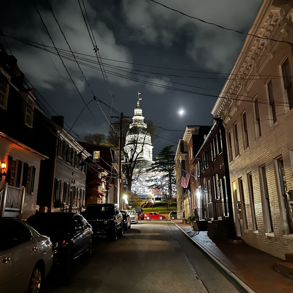 one of the haunted streets in Annapolis